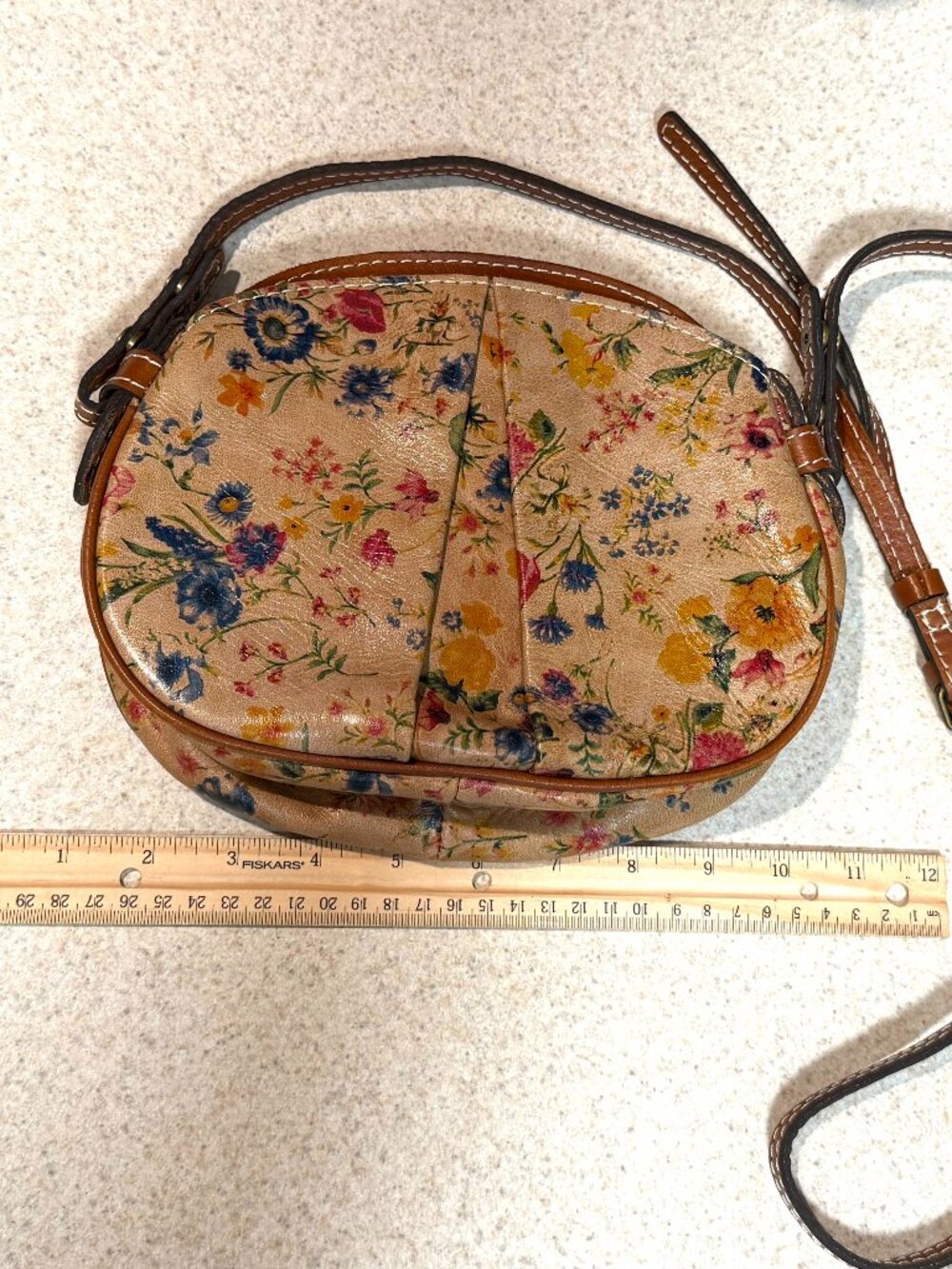 Patricia Nash Leather Floral Crossbody Purse
